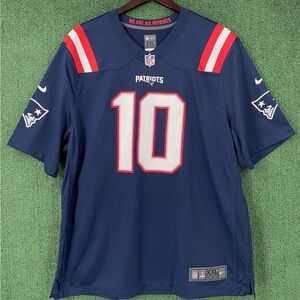 Nike New England Patriots NFL Mac Jones #10 Navy Football Jersey Men Size 2XL
